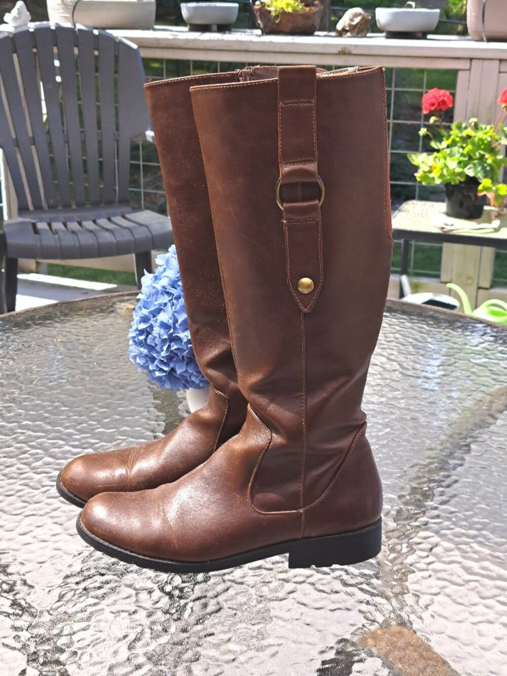 Life Stride Chocolate Brown Knee High Boots